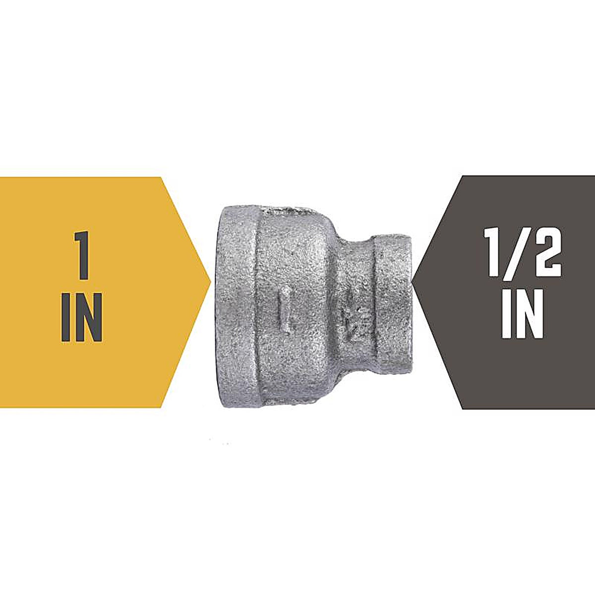STZ Industries 310RC-112 1 in. FIP each X 1/2 in. D FIP Black Malleable Iron Reducing Coupling
