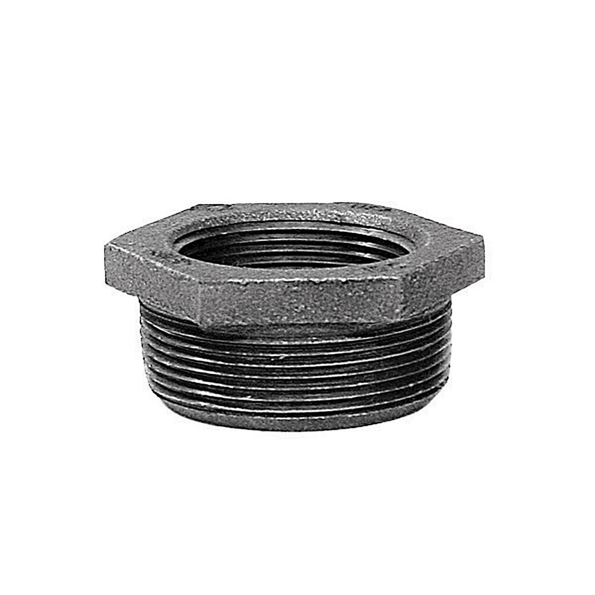 Anvil 8700129300 1 in. MPT x 1/2 in. Dia. FPT Black Malleable Iron Hex Bushing