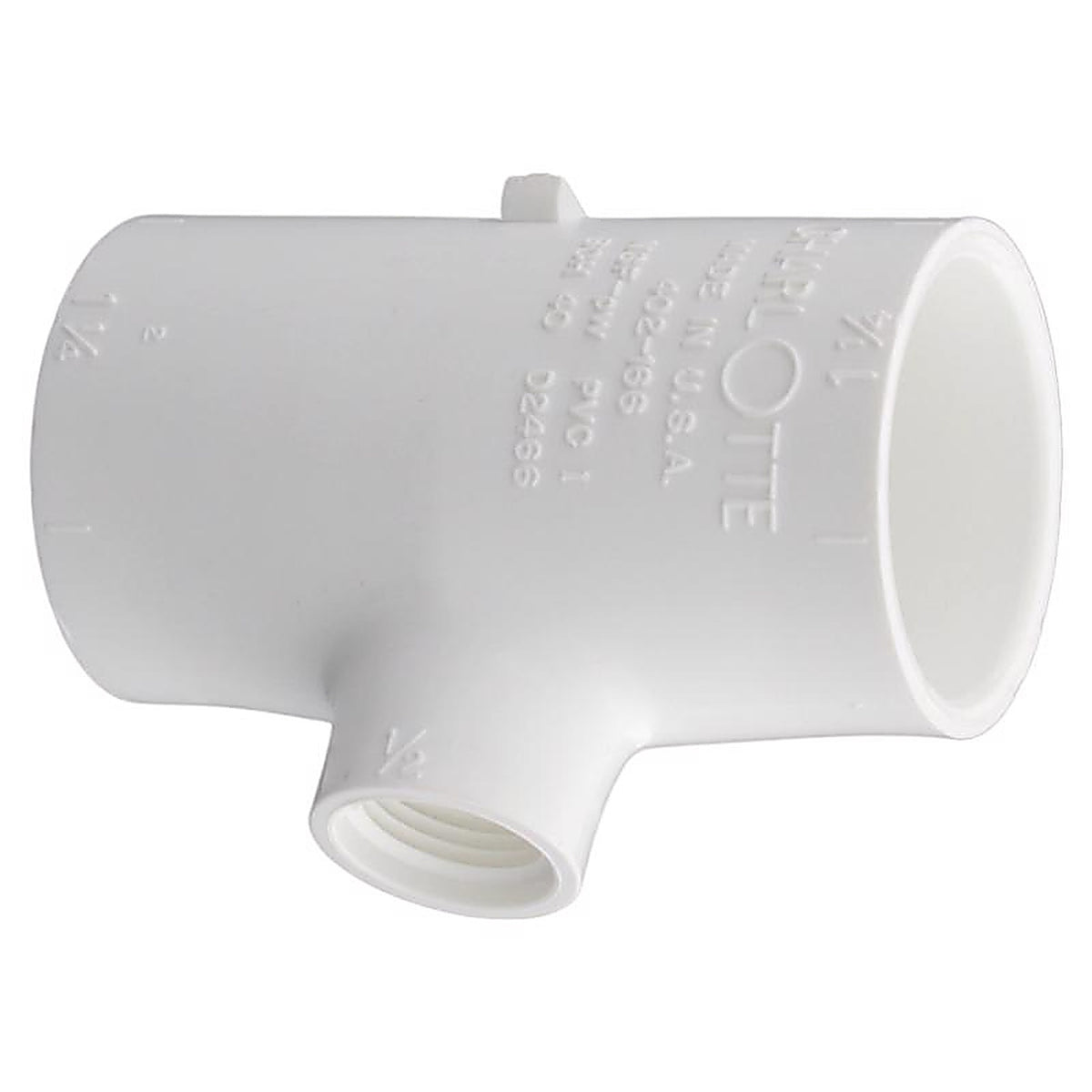 Charlotte Pipe PVC024013700 Schedule 40 1-1/4 in. Slip x 1-1/4 in. Dia. FPT PVC Reducing Tee