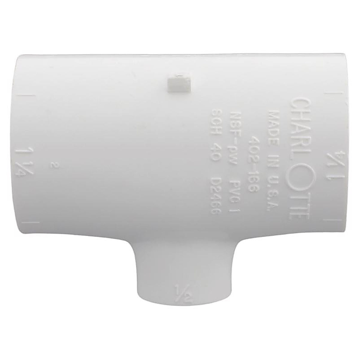 Charlotte Pipe PVC024013700 Schedule 40 1-1/4 in. Slip x 1-1/4 in. Dia. FPT PVC Reducing Tee