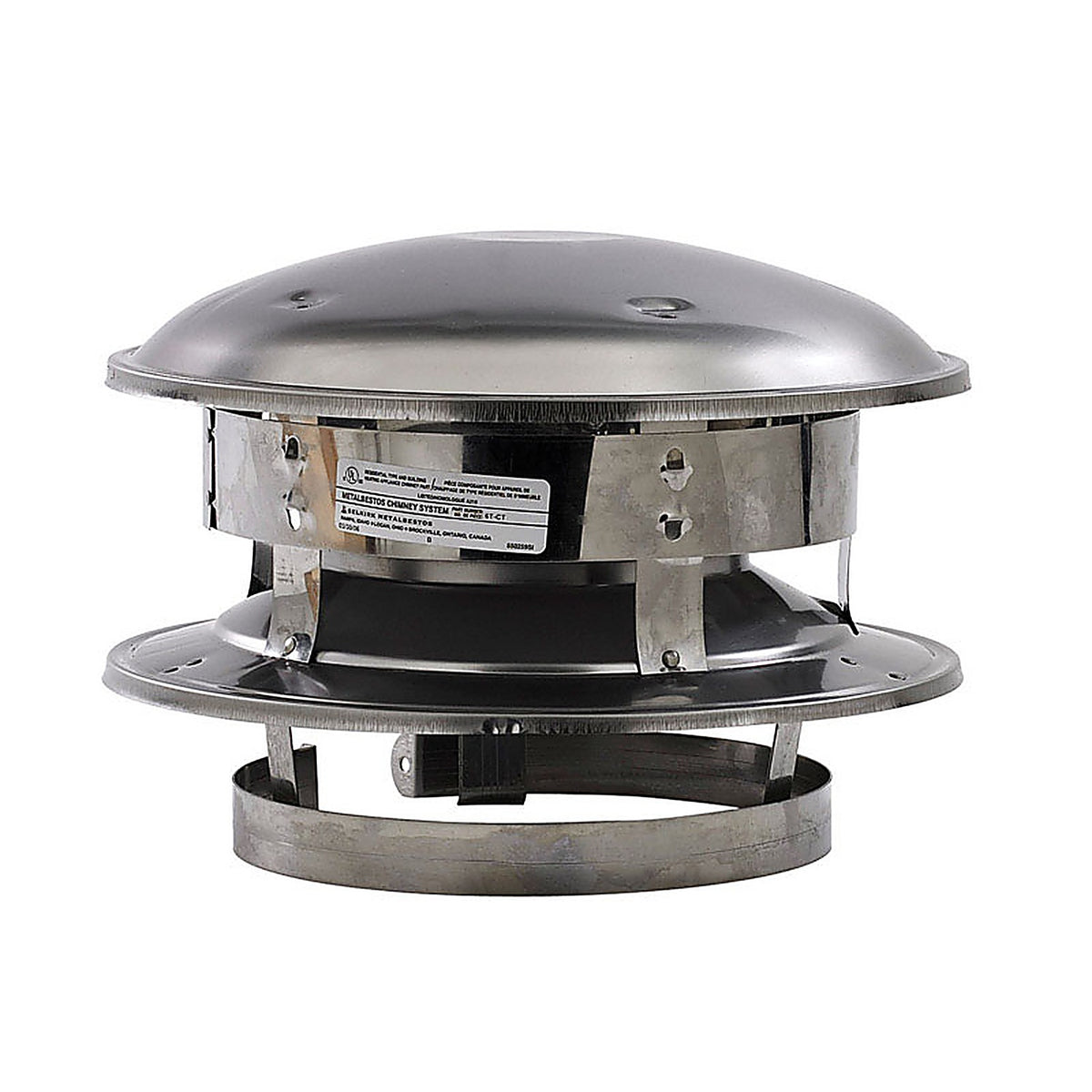 Selkirk - 206800 - 6 In. D Stainless Steel Round Top Dome