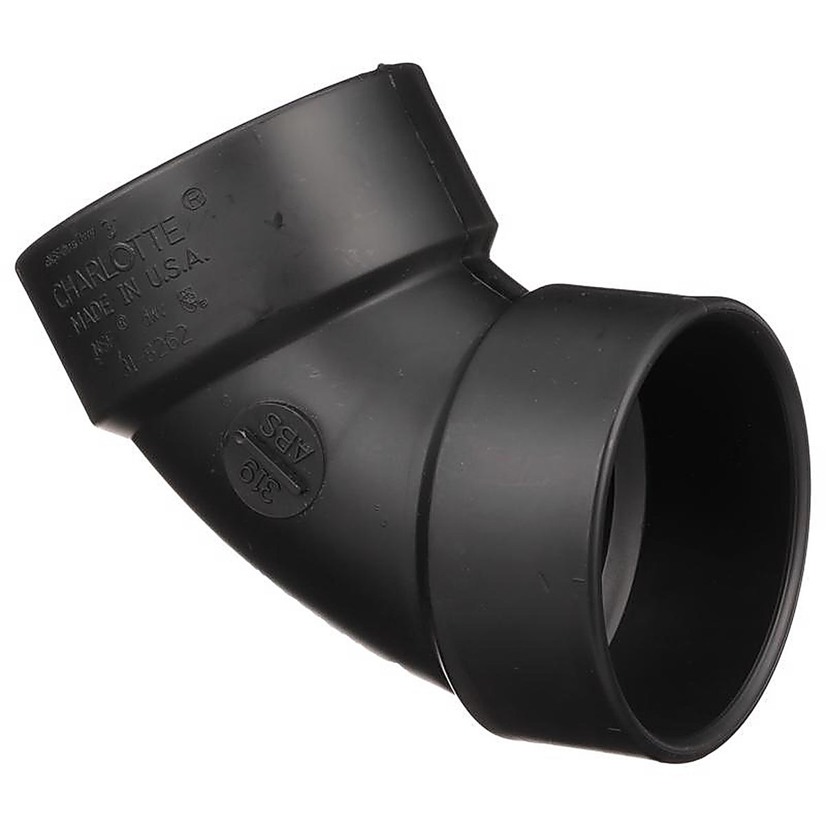Charlotte Pipe ABS003191000 3 in. Hub x 3 in. Dia. Hub ABS 60 Degree Elbow