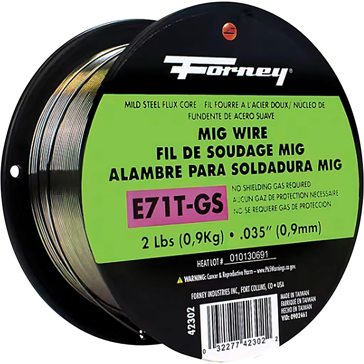 Forney - 42302 - E71t-Gs Self, Steel Flux-Core Wire, .035 in X 2#