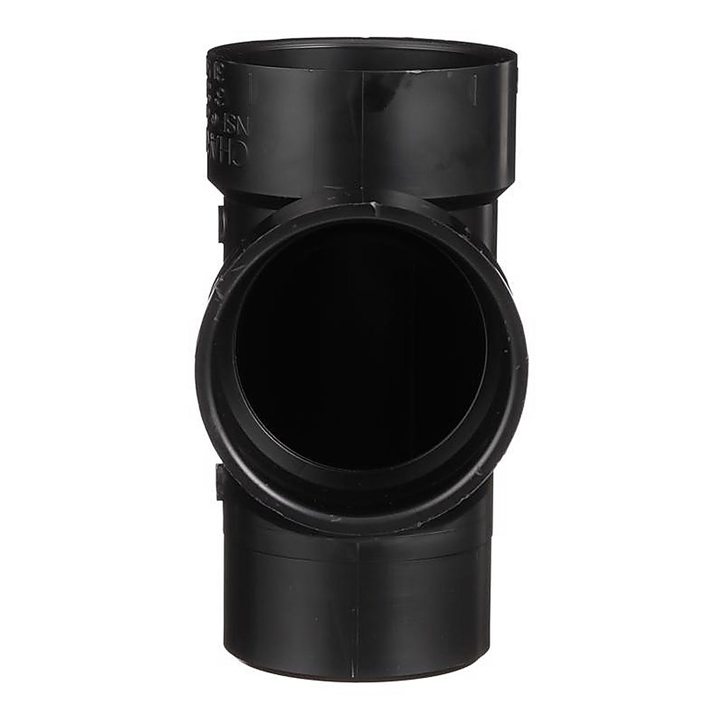 Charlotte Pipe ABS004031000 3 in. Hub x 3 in. Dia. Hub ABS Sanitary Street Tee