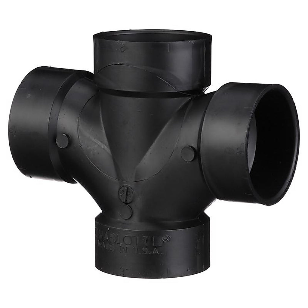 Charlotte Pipe ABS004281000 3 in. Hub x 3 in. Dia. Hub ABS Sanitary Tee