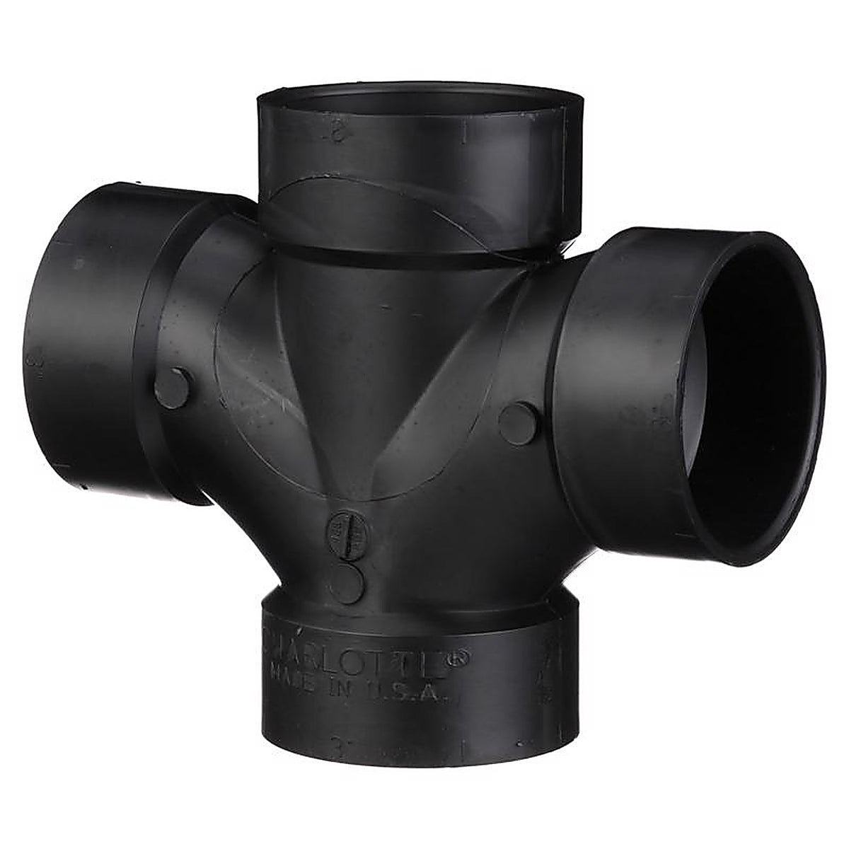 Charlotte Pipe ABS004281000 3 in. Hub x 3 in. Dia. Hub ABS Sanitary Tee