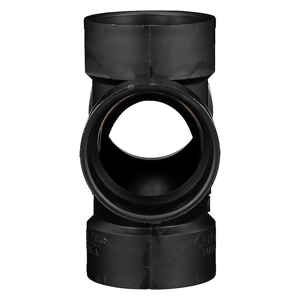 Charlotte Pipe ABS004281000 3 in. Hub x 3 in. Dia. Hub ABS Sanitary Tee