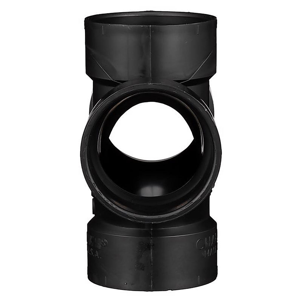 Charlotte Pipe ABS004281000 3 in. Hub x 3 in. Dia. Hub ABS Sanitary Tee