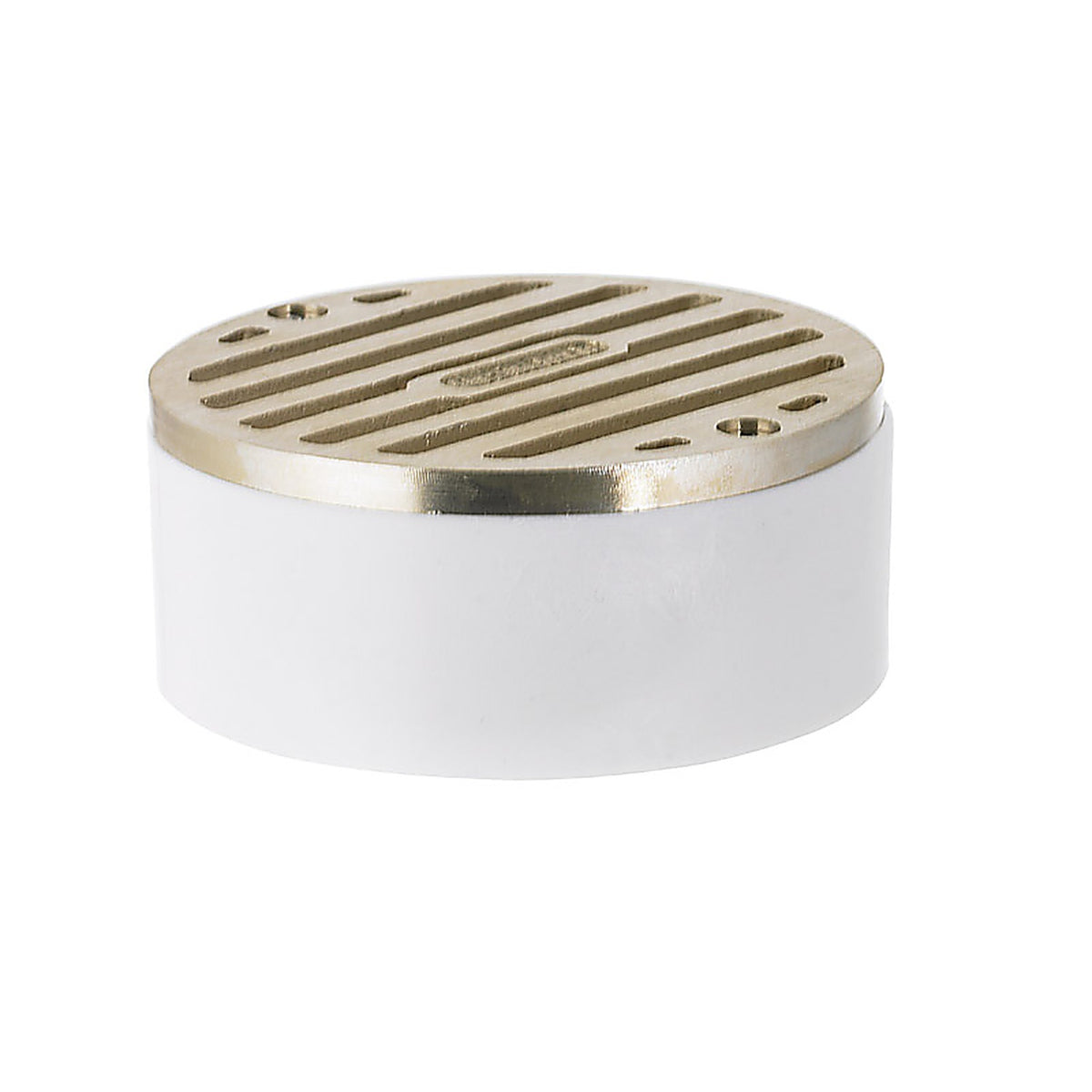 NDS 909B 3 in. Satin Round Brass Drain Grate