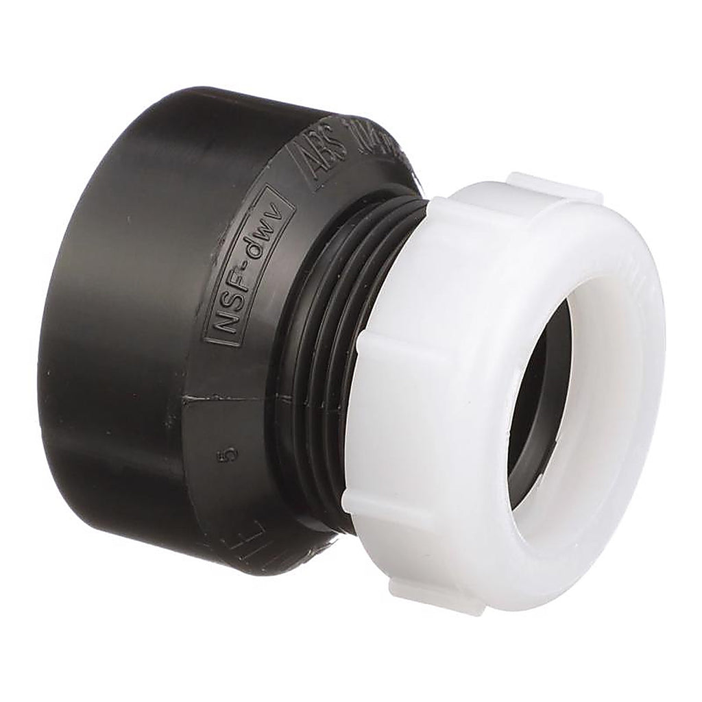 Charlotte Pipe ABS00104P0600 1-1/2 in. MPT x 1-1/4 in. Dia. Spigot ABS Trap Adapter