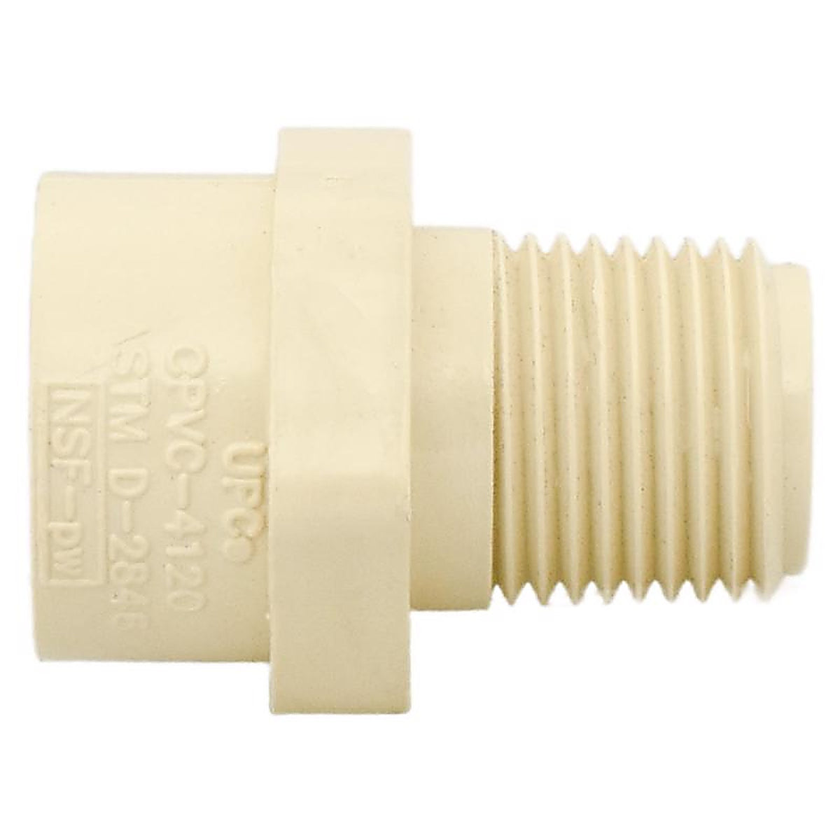 Charlotte Pipe CTS021100600 FlowGuard 3/4 in. Hub x 1/2 in. Dia. MPT CPVC Reducing Adapter