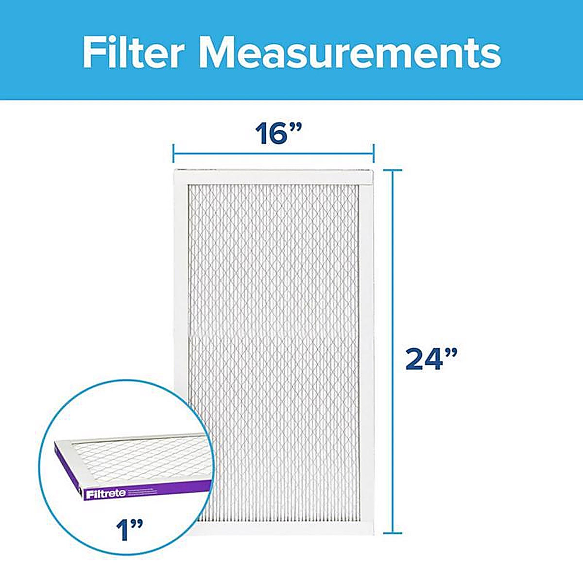 3M 2025DC-4 Filtrete 16 in. W X 24 in. H X 1 in. D 12 MERV Pleated Air Filter 1 pk