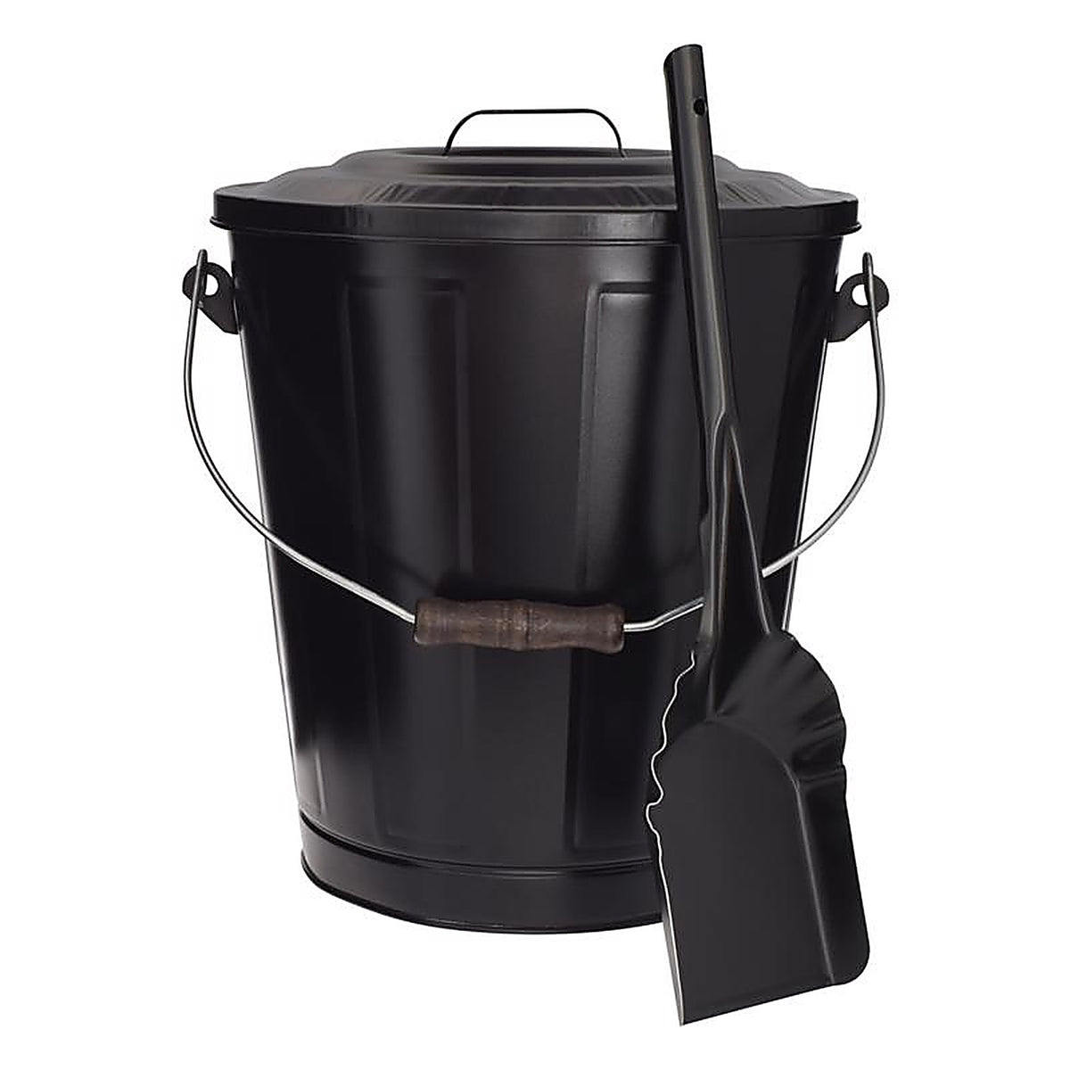 Imperial LT0160 Black Powder Coated Steel Ash Container and Shovel Set