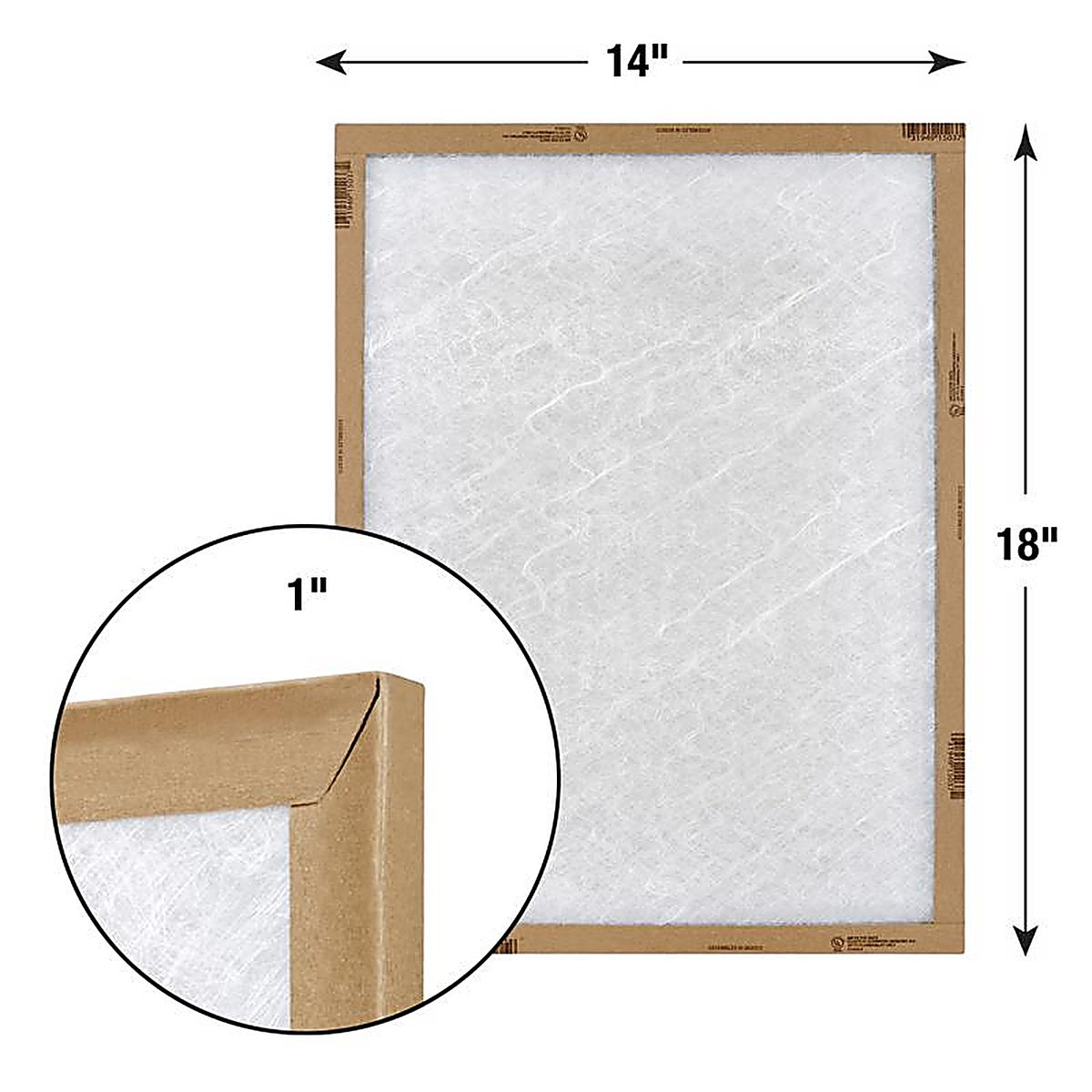 Flanders - 10055.011418 - Ez Flow II 14 In. W X 18 In. H X 1 In. Fiberglass 1 MERV Air Filter 1 Pack