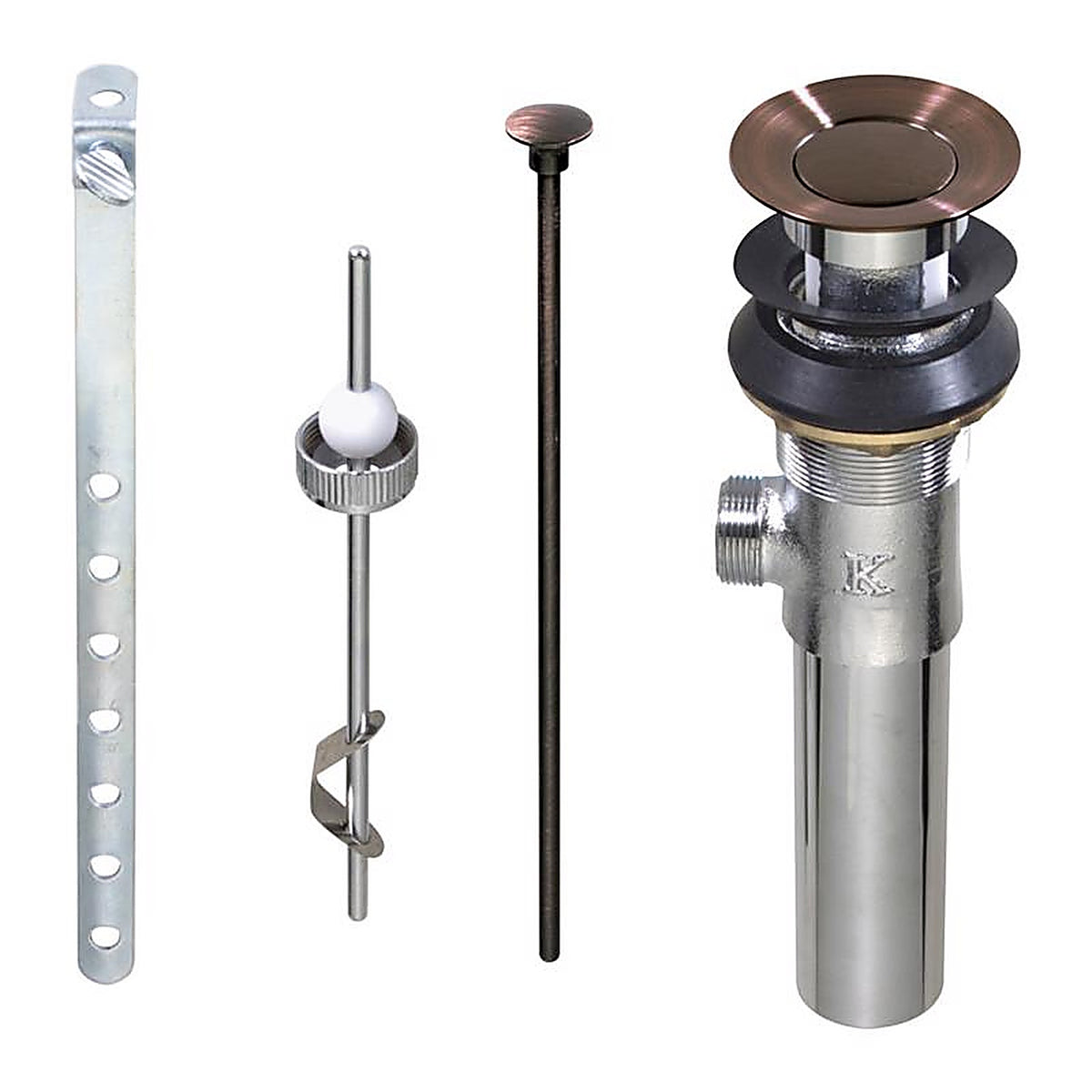 Keeney K820-77VB 1-1/14 in. Dia. Oil Rubbed Bronze Brass Pop-Up Lavatory Drain