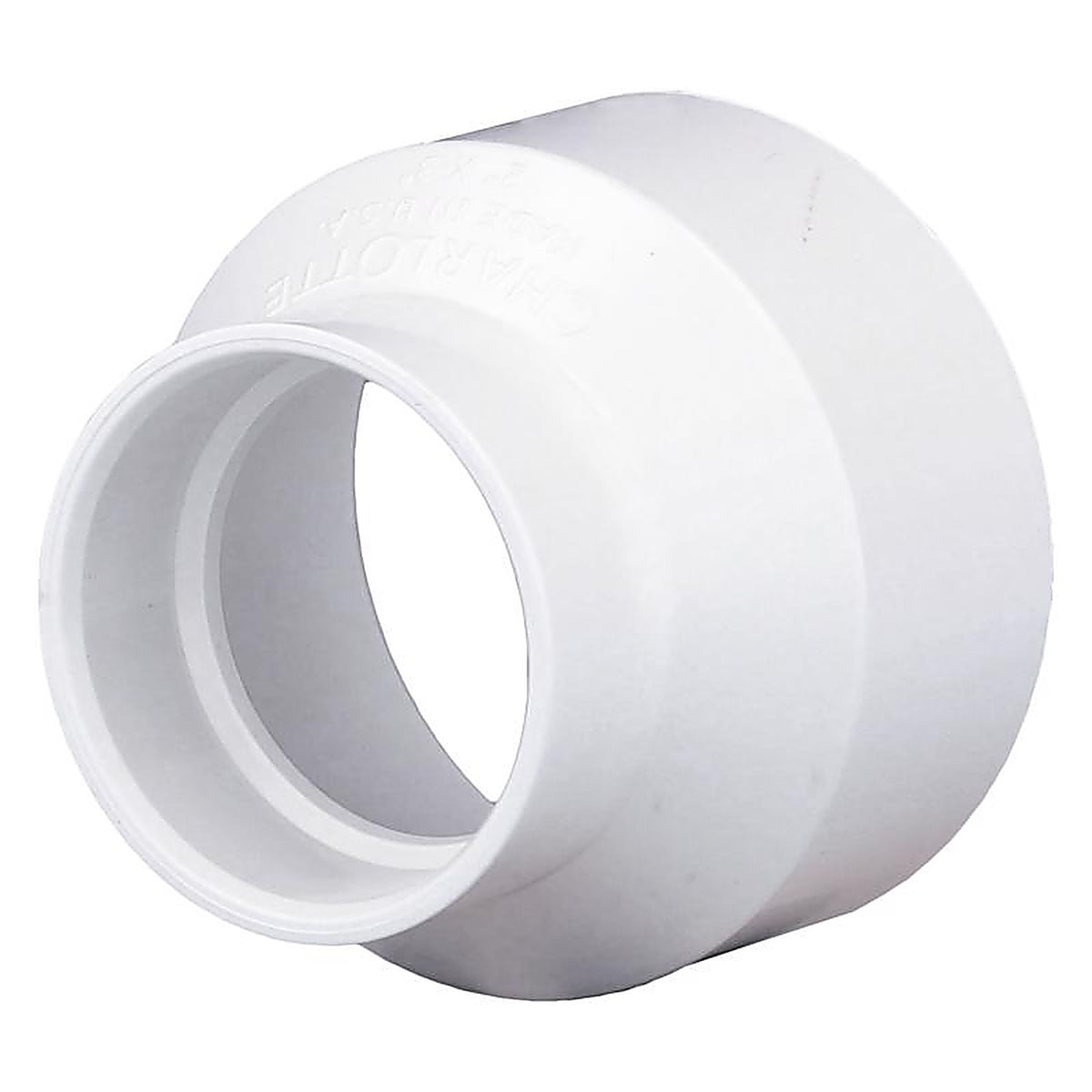 Charlotte Pipe PVC001021000 Schedule 40 2 in. Hub x 3 in. Dia. Hub PVC Reducing Coupling