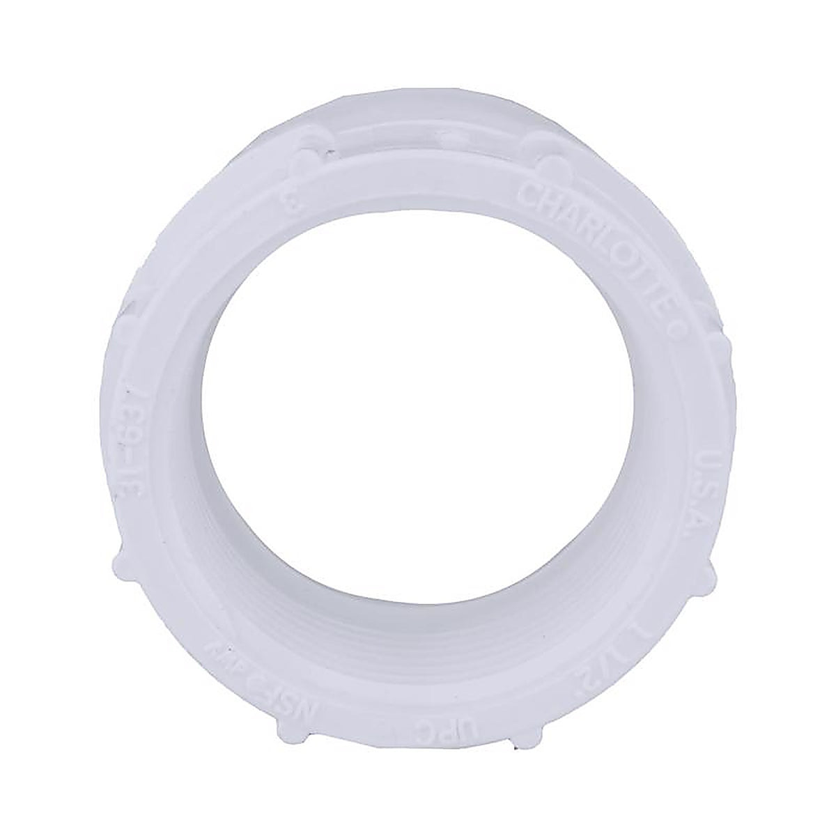 Charlotte Pipe PVC001010800 Schedule 40 1-1/2 in. Hub x 1-1/2 in. Dia. FPT PVC Adapter