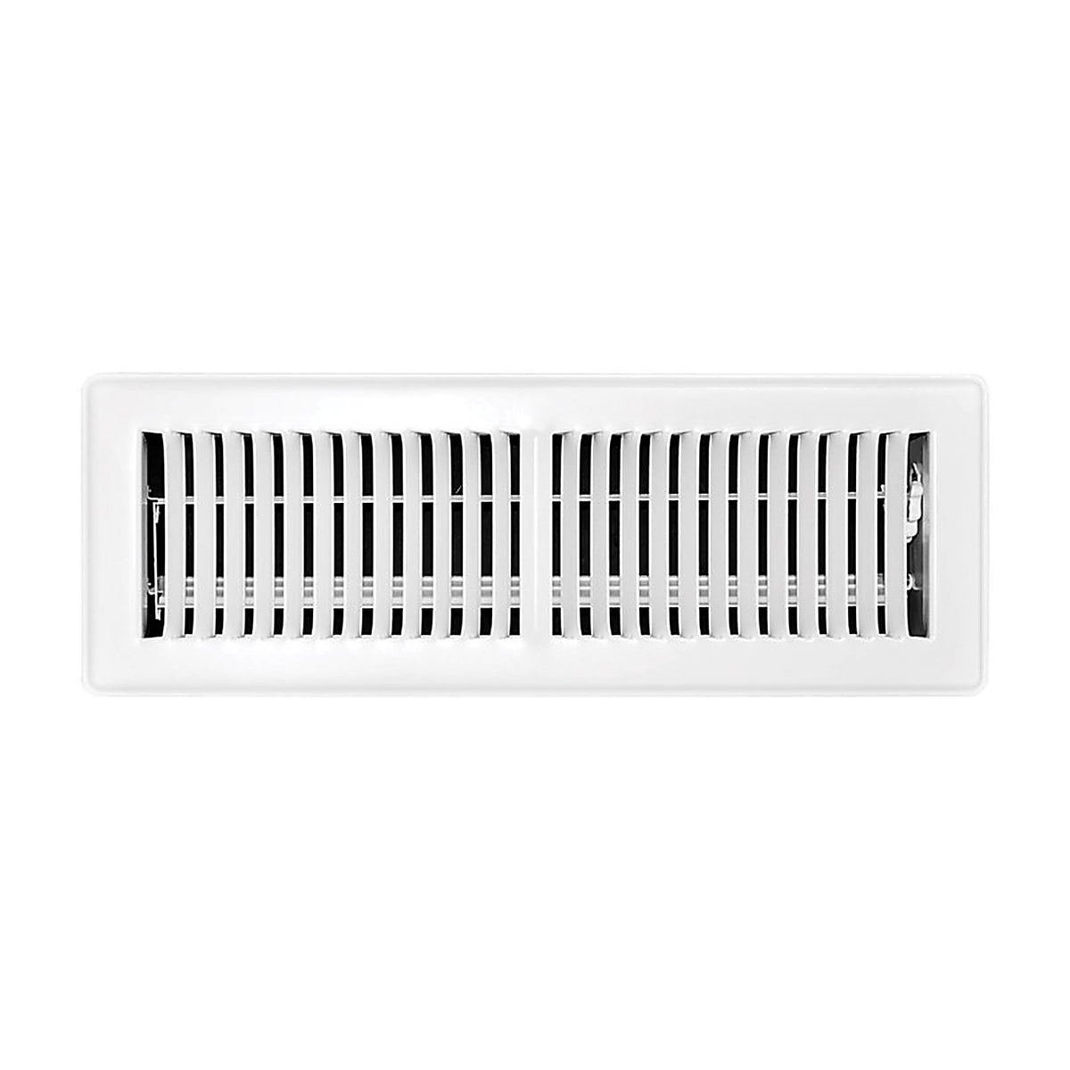 Tru Aire C150MWT04X14 4 in. H x 14 in. W 2-Way Powder Coat White Steel Floor Register
