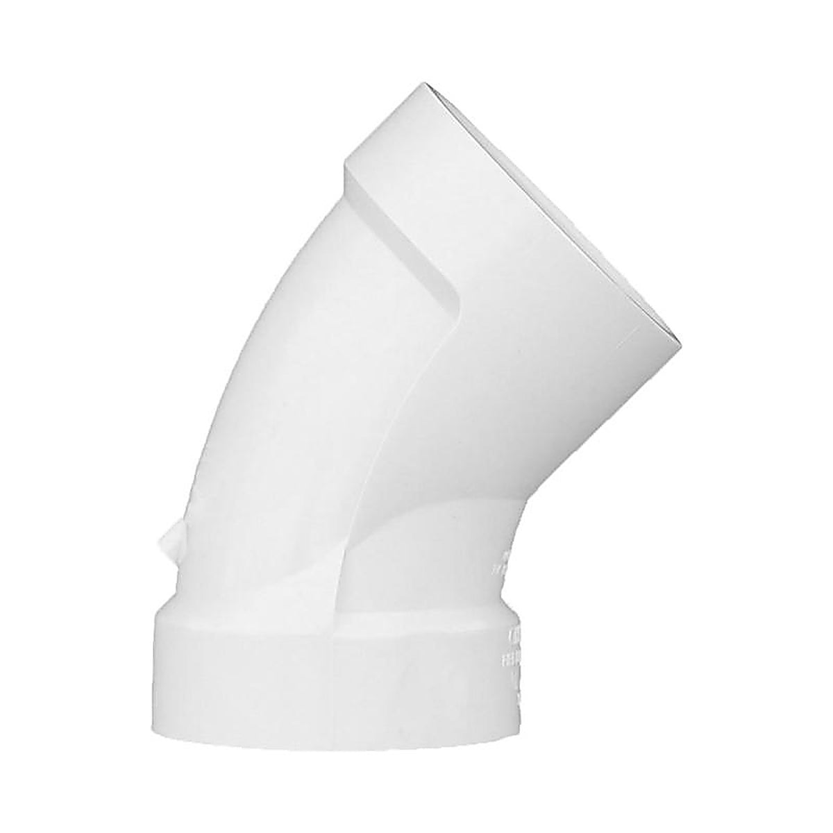 Charlotte Pipe PVC003211000 Schedule 40 2 in. Hub x 2 in. Dia. Hub PVC 45 Degree Elbow