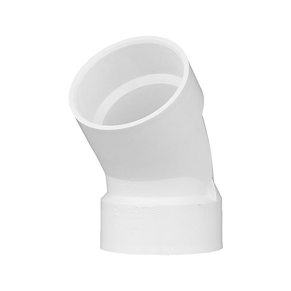 Charlotte Pipe PVC003211200 Schedule 40 3 in. Hub x 3 in. Dia. Hub PVC 45 Degree Elbow