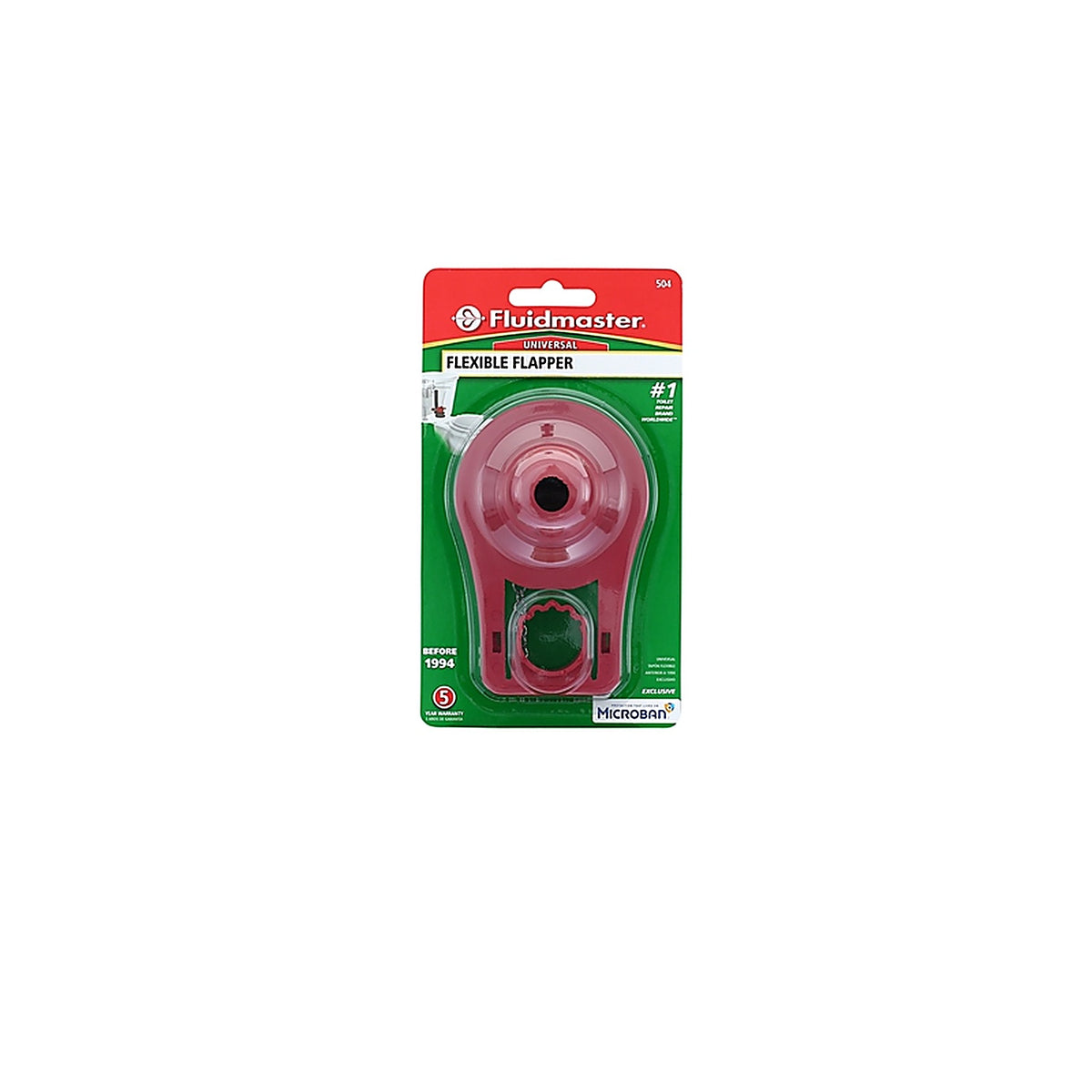 Fluidmaster - 504 - Toilet Flapper Red Microban