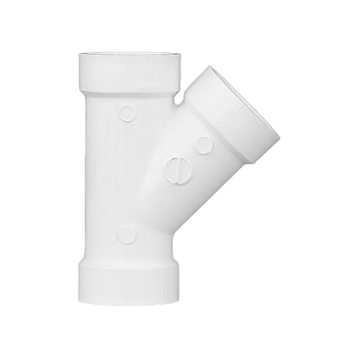 Charlotte Pipe PVC006000800 Schedule 40 1-1/2 in. Hub x 1-1/2 in. Dia. Hub PVC Wye