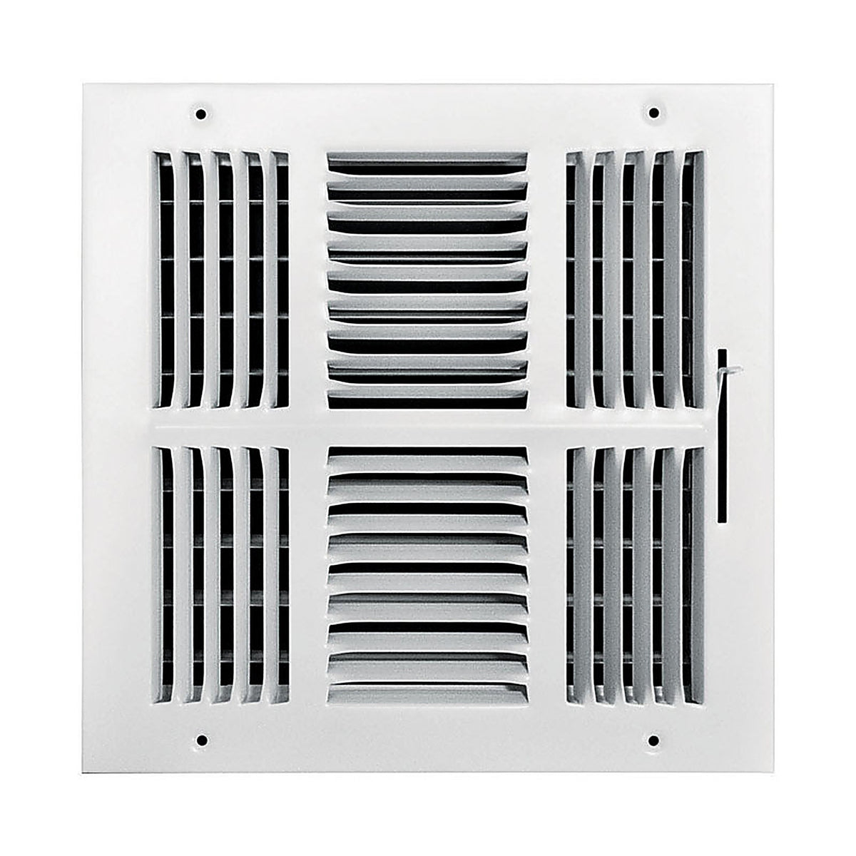 Tru Aire C104M10X10 10 in. H x 10 in. W 4-Way Powder Coat White Steel Wall/Ceiling Register