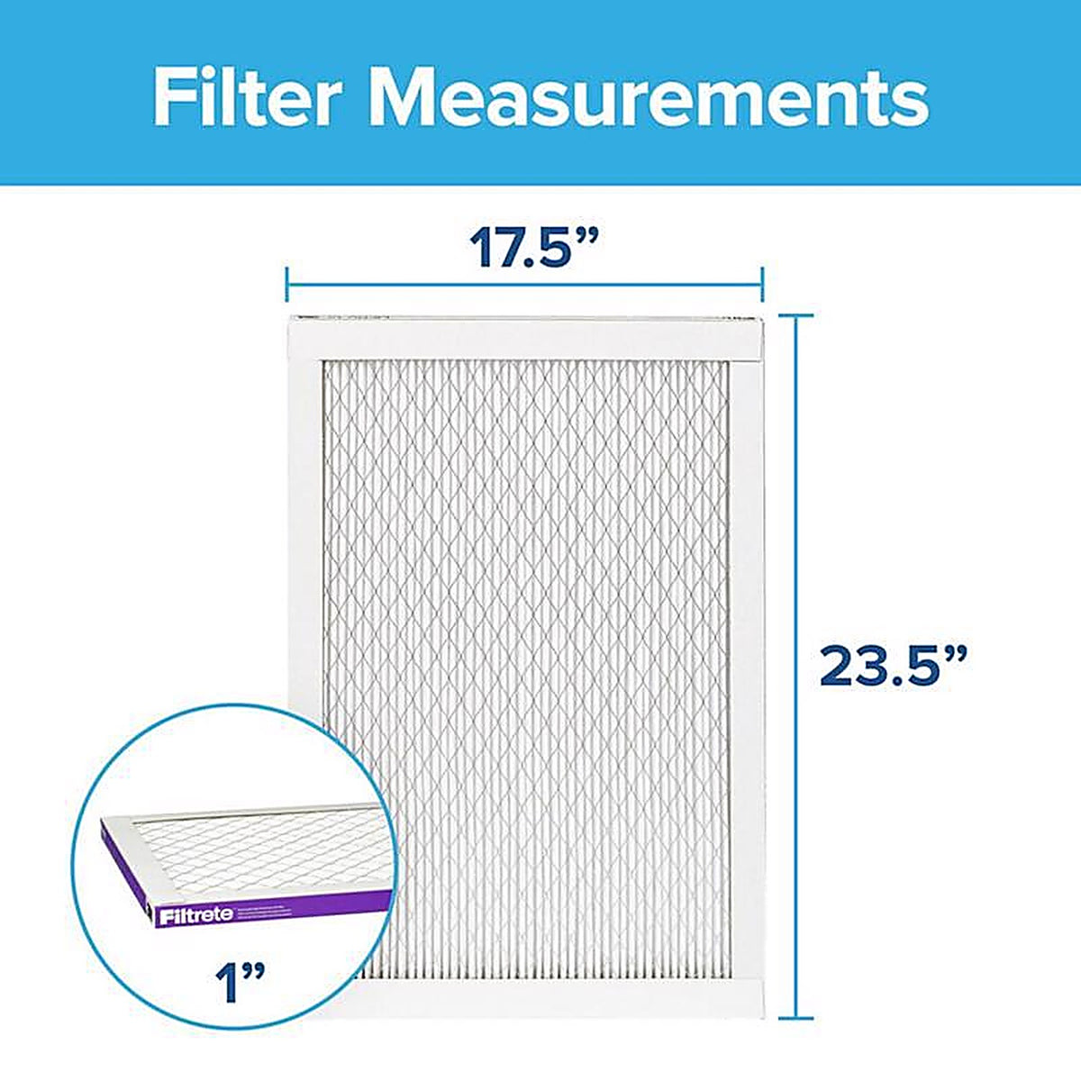 Filtrete - 2029DC-4 - 17-1/2 In. W X 23-1/2 In. H X 1 In. 1500 Mpr Pleated Air Filter 1 Pack