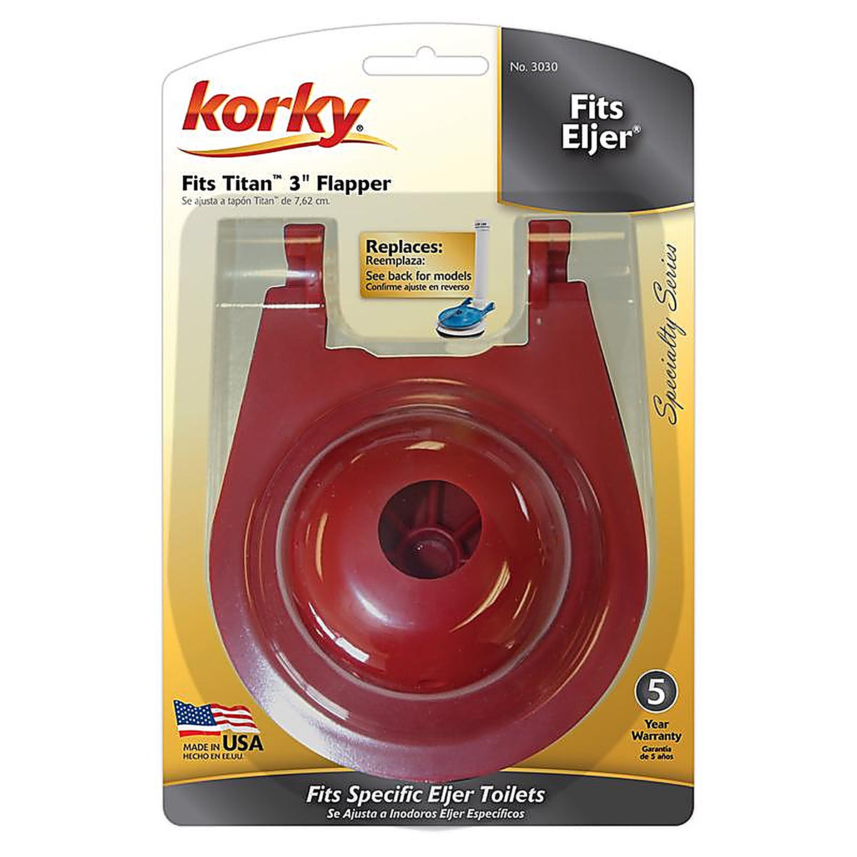 Korky 3030BP Titan Replacement Toilet Flapper For Eljer