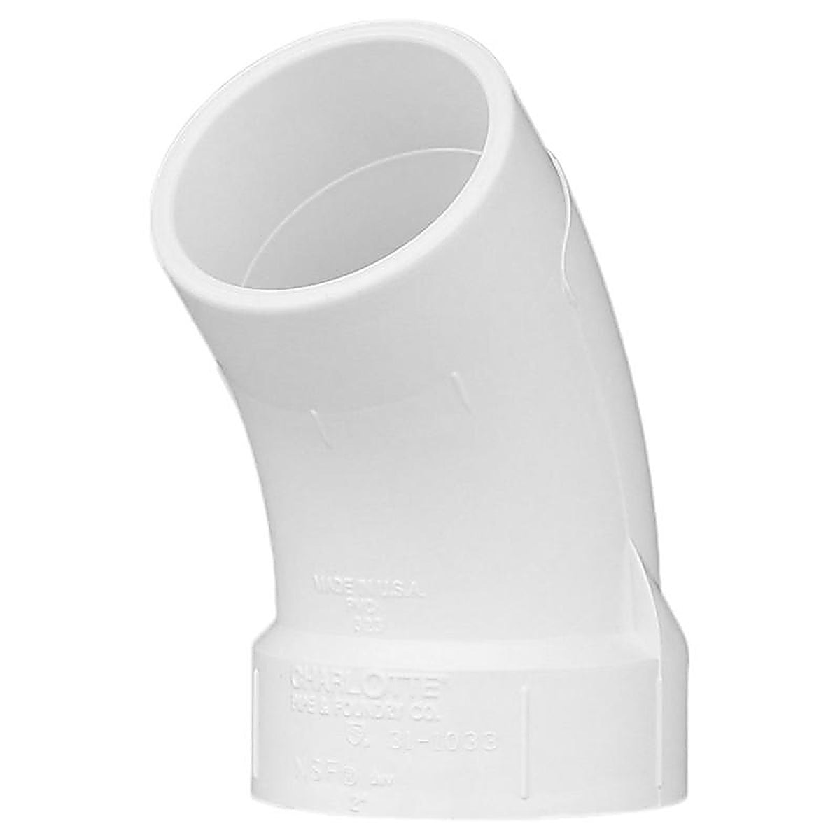 Charlotte Pipe PVC003231000 Schedule 40 2 in. Hub x 2 in. Dia. Spigot PVC Street Elbow