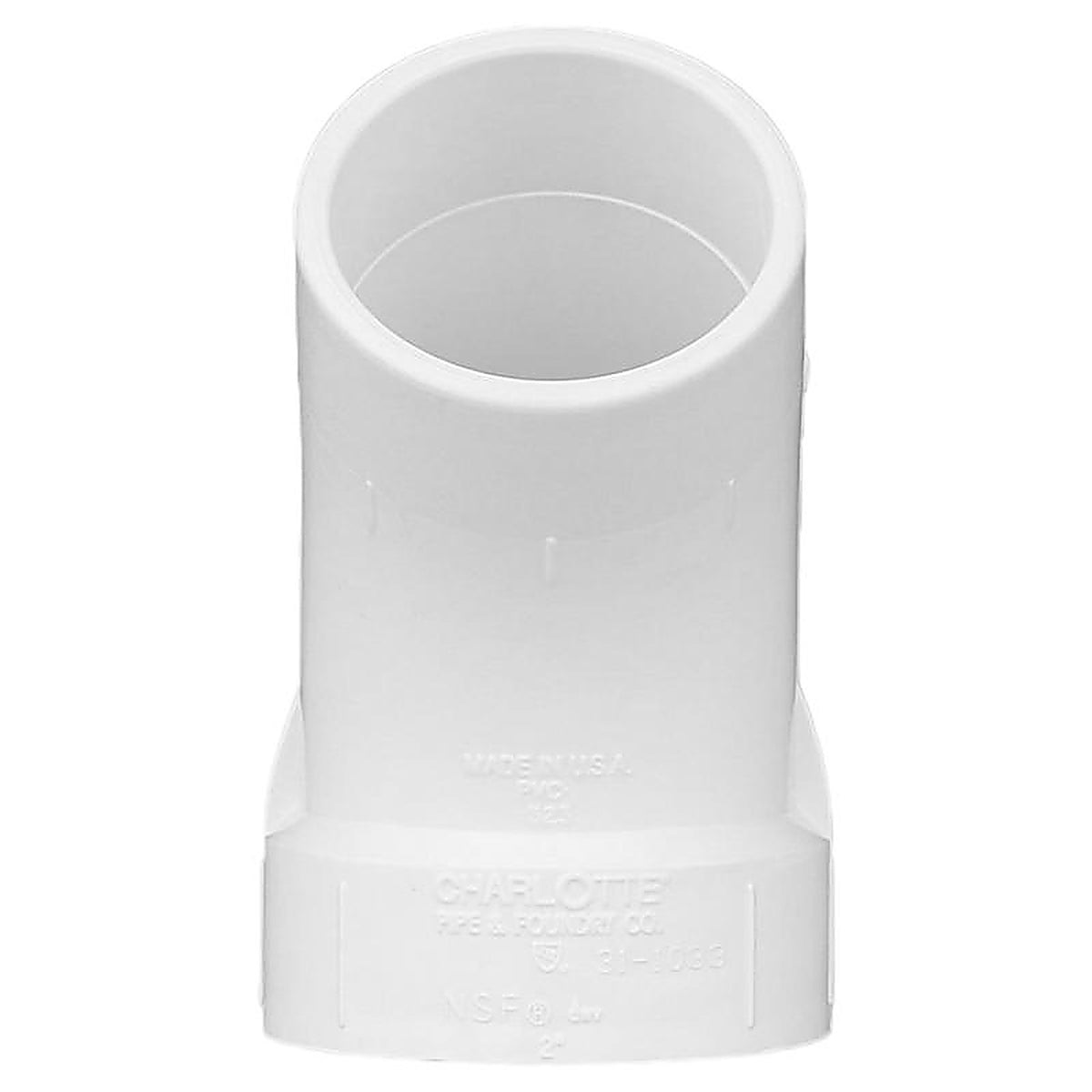 Charlotte Pipe PVC003231000 Schedule 40 2 in. Hub x 2 in. Dia. Spigot PVC Street Elbow