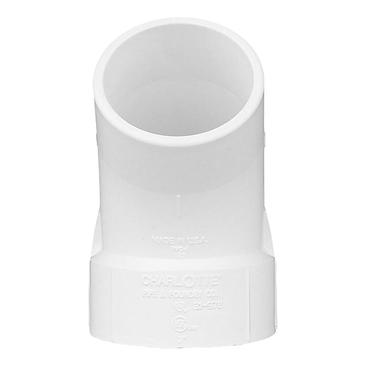 Charlotte Pipe PVC003231200 Schedule 40 3 in. Hub x 3 in. Dia. Spigot PVC Street Elbow