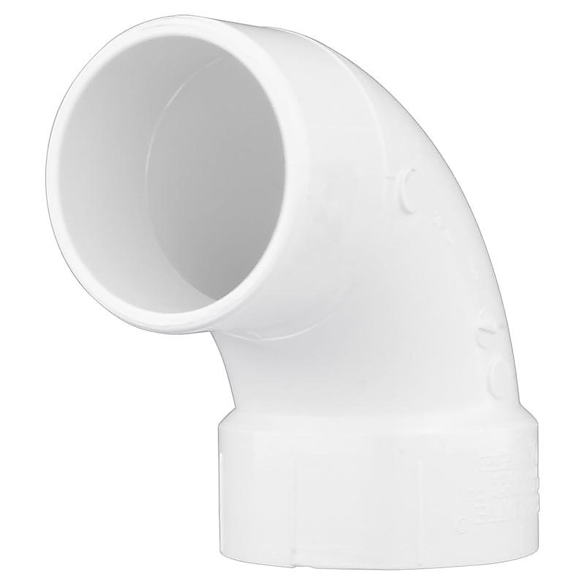 Charlotte Pipe PVC003021200 Schedule 40 3 in. Hub x 3 in. Dia. Spigot PVC 90 Degree Street Elbow