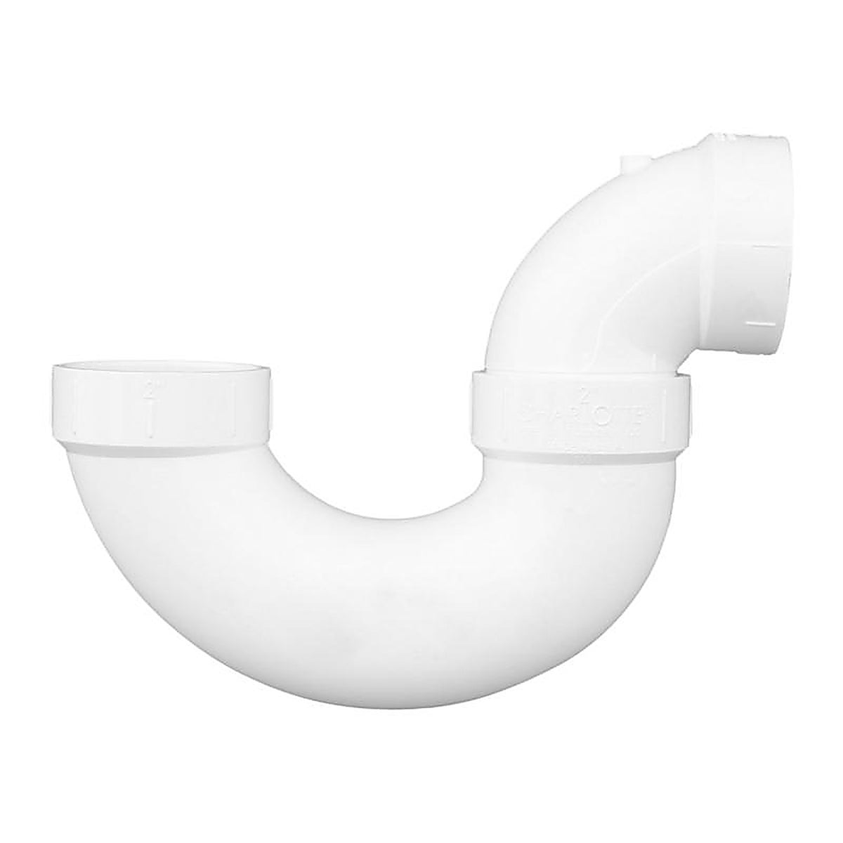 Charlotte Pipe PVC00706X0800 Schedule 40 2 in. Hub x 2 in. Dia. Hub PVC P-Trap