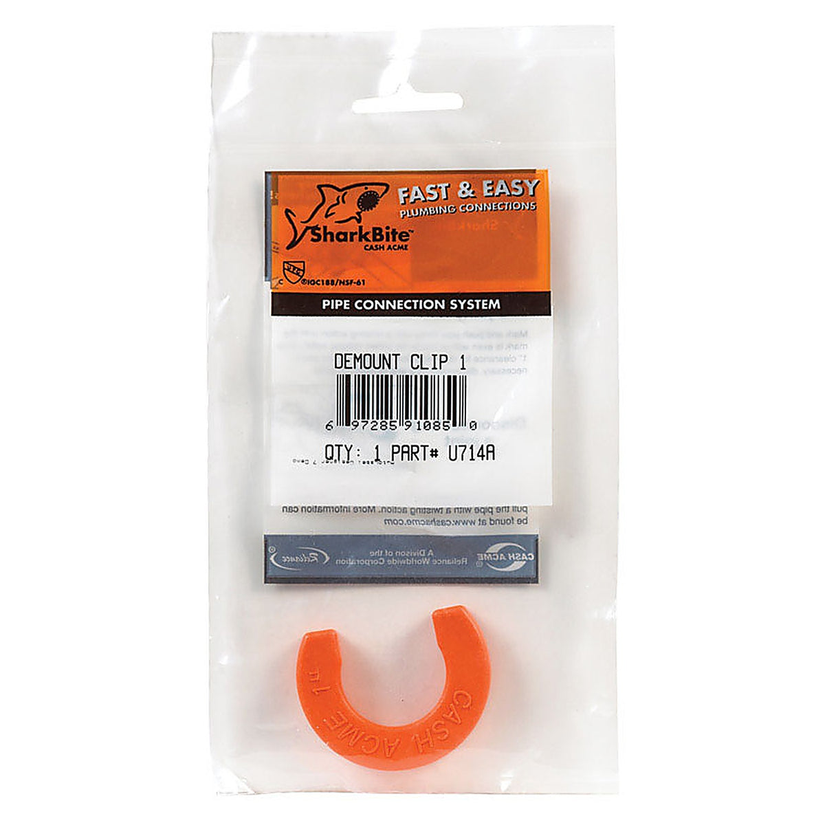 SharkBite U714A Disconnect Clip 1in.