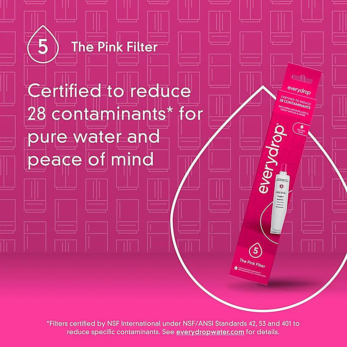 Whirlpool - EDR5RXD1 - Everydrop Refrigerator Replacement Filter for Whirlpool Filter 5