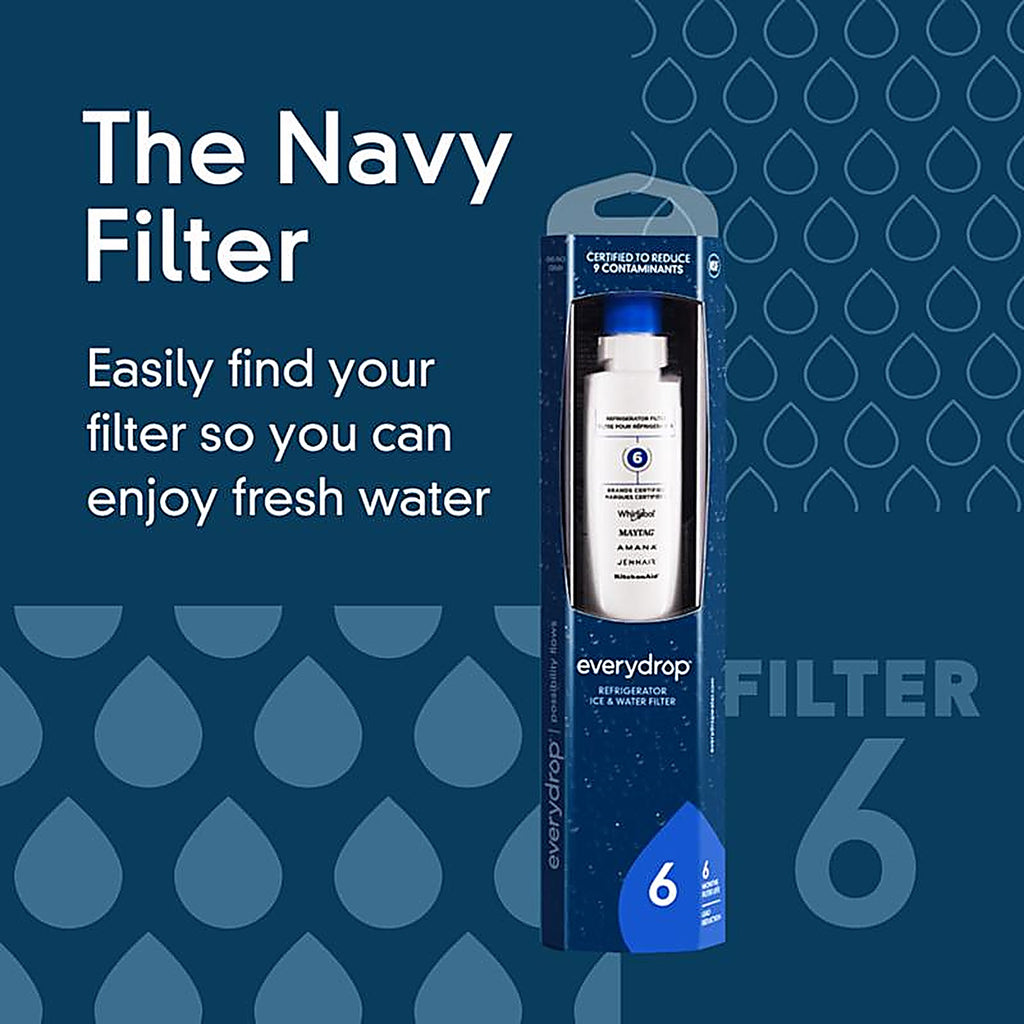 Whirlpool - EDR6D1 - Everydrop Filter 6 Refrigerator Replacement Filter for Whirlpool Filter 6
