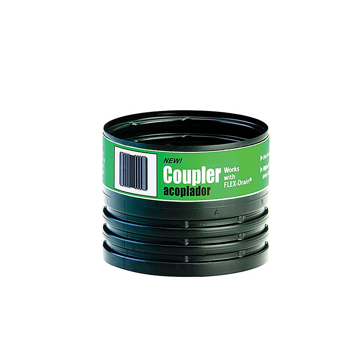 Flex-Drain - 55020 - 4 In. Snap X 4 In. D Snap Polypropylene 0.4 In. Coupling 1 Pack