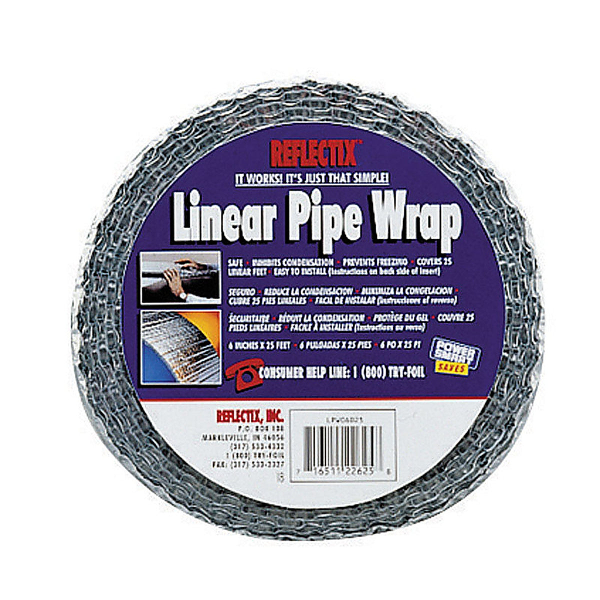 Reflectix - SPW0202524 - 24.5 In. X 25 Ft. L Aluminum Pipe Wrap