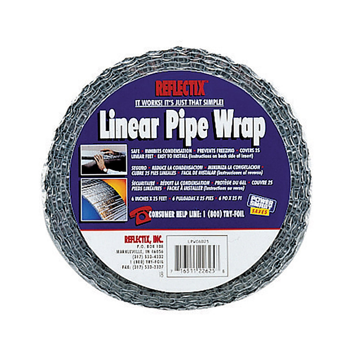 Reflectix - SPW0402512 - 24.5 In. X 25 Ft. L Aluminum Pipe Wrap