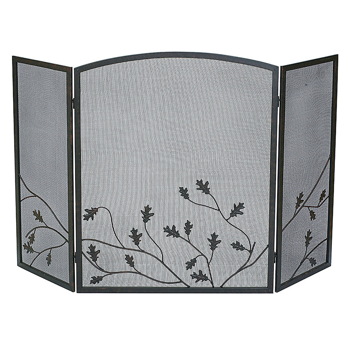 Panacea 15914 Colonial Brown Brushed Steel Fireplace Screen