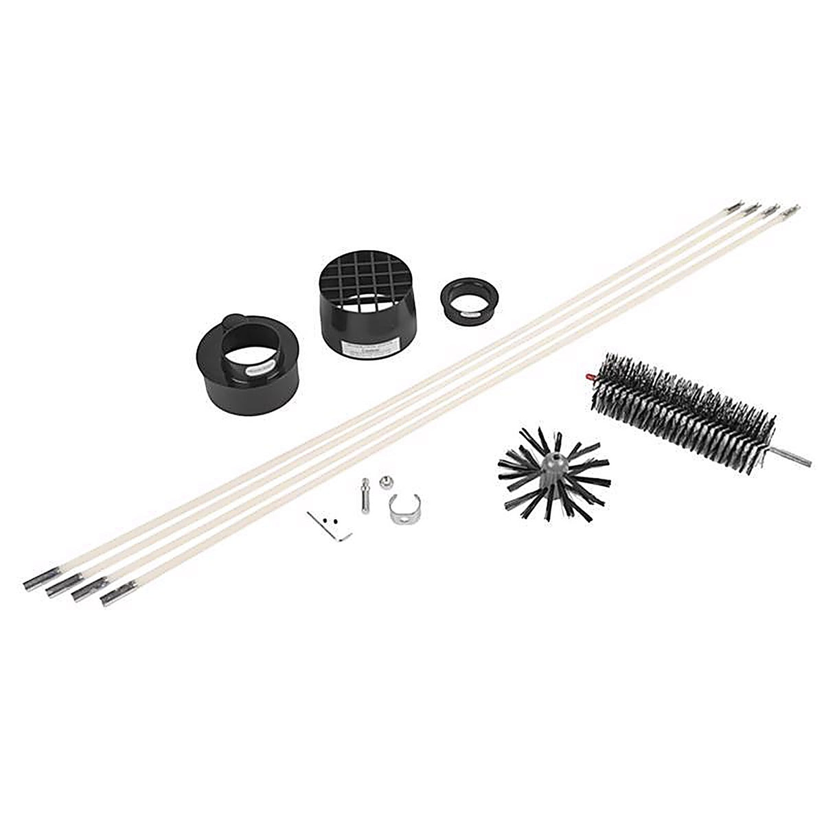 Gardus - RLE202 - Linteater 12 Ft. L Black/White Plastic Vent Cleaning Kit