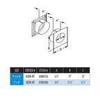 Duravent - 46DVA-WT - Directvent 6-5/8 In. D Aluminum/Galvanized Steel Flue Thimble