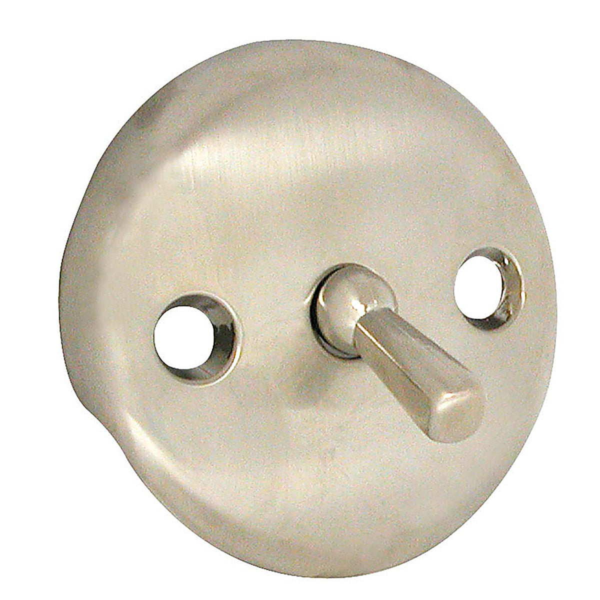 Danco 89231 3-1/5 in. Brushed Nickel Round Metal Overflow Plate