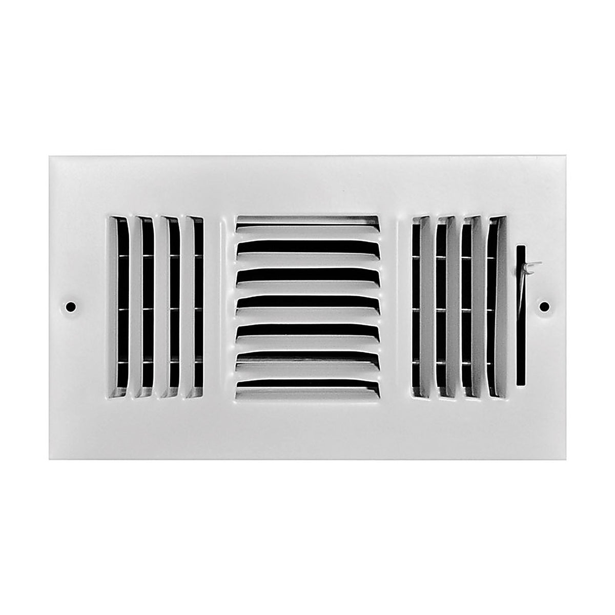 Tru Aire - C103M08X04 - 4 In. H X 8 In. W 3-Way Powder Coat White Steel Wall/Ceiling Register