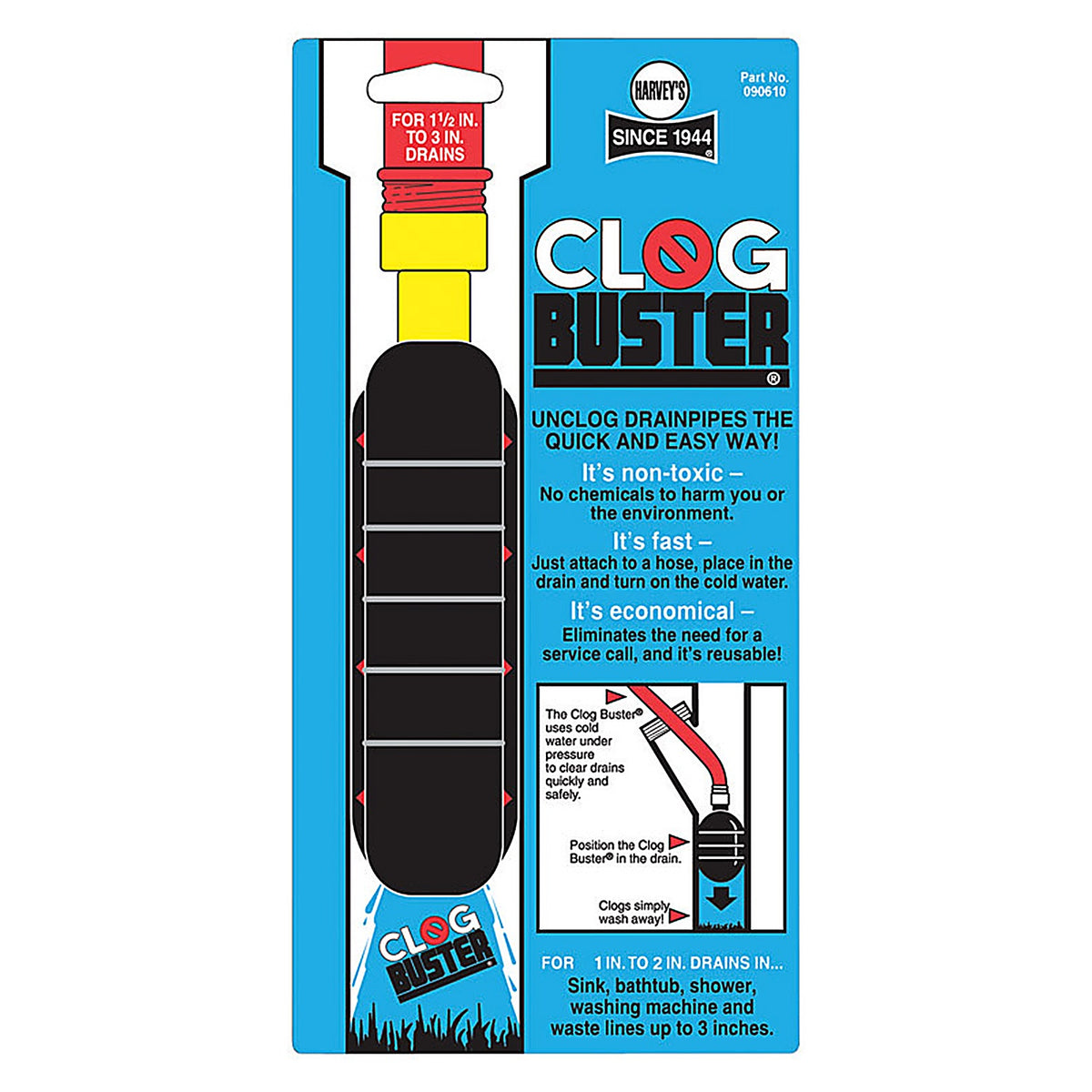 Clog Buster - 90610 - Clogbuster 0 Ft. L Drain Unclogger