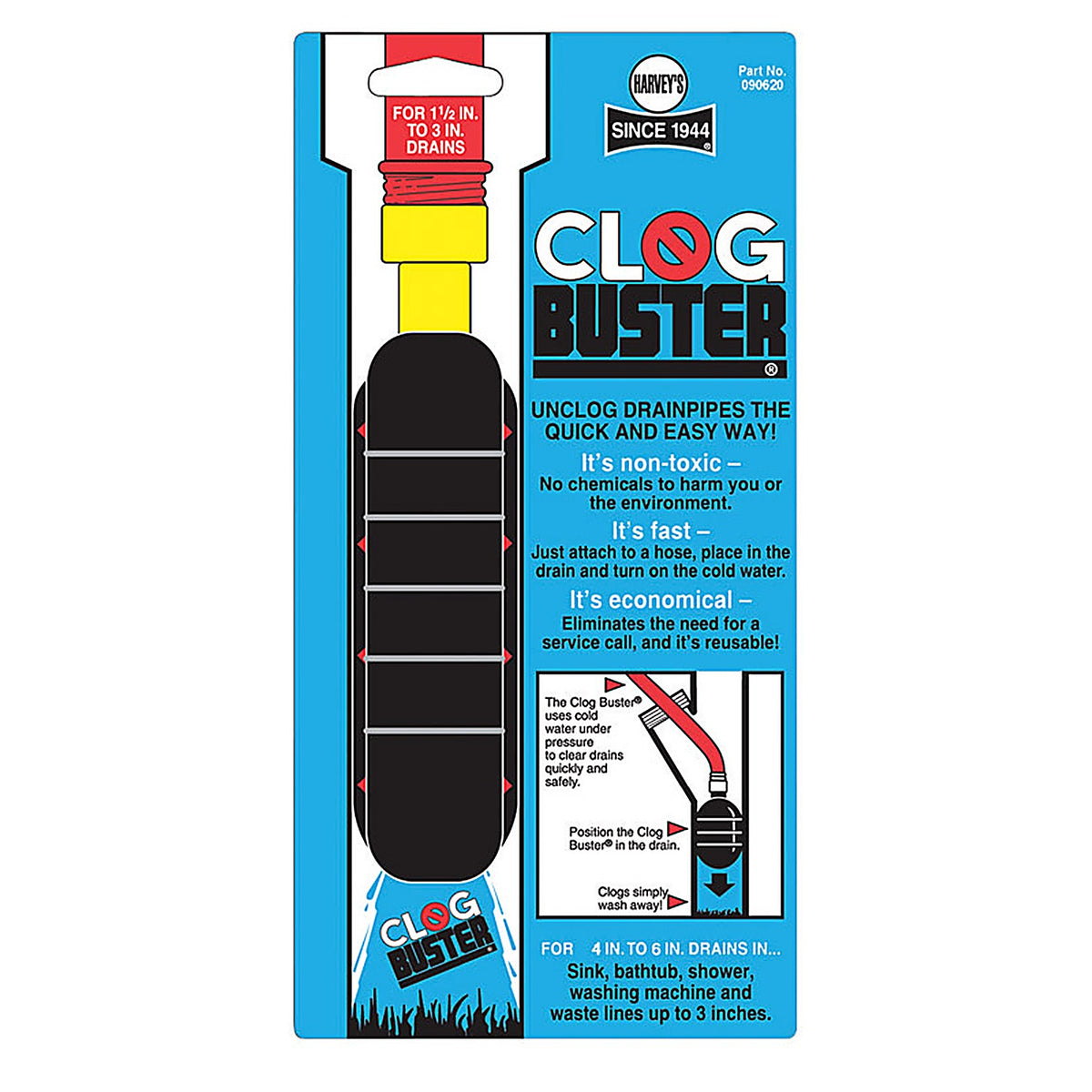 Clog Buster - 90620 - Clogbuster 0 Ft. L Drain Unclogger