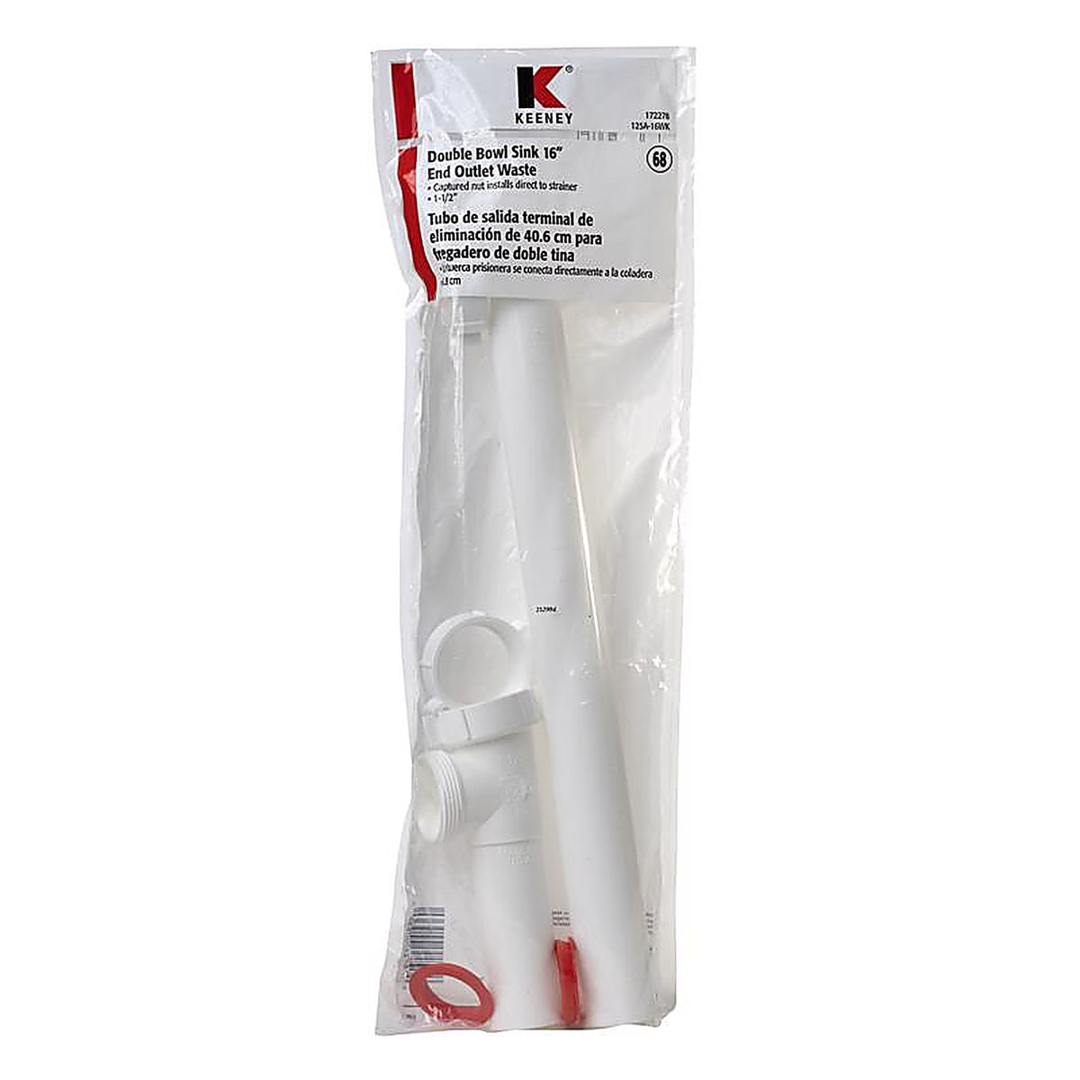 Keeney - 125A-16WK - 1-1/2 In. D X 16 In. L Plastic Continuous Waste End Outlet