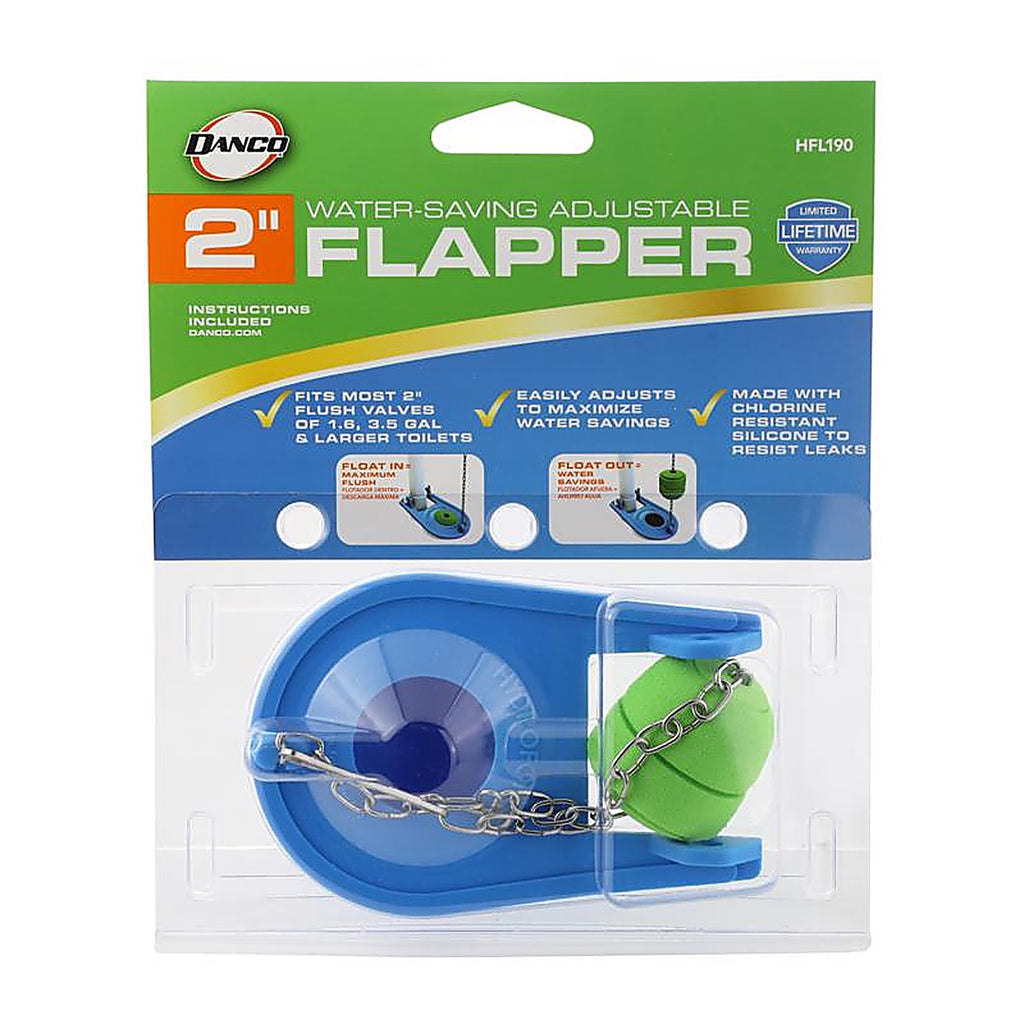 Danco - HFL190 - Hydroforce Flapper and Chain Blue Rubber/Silicone
