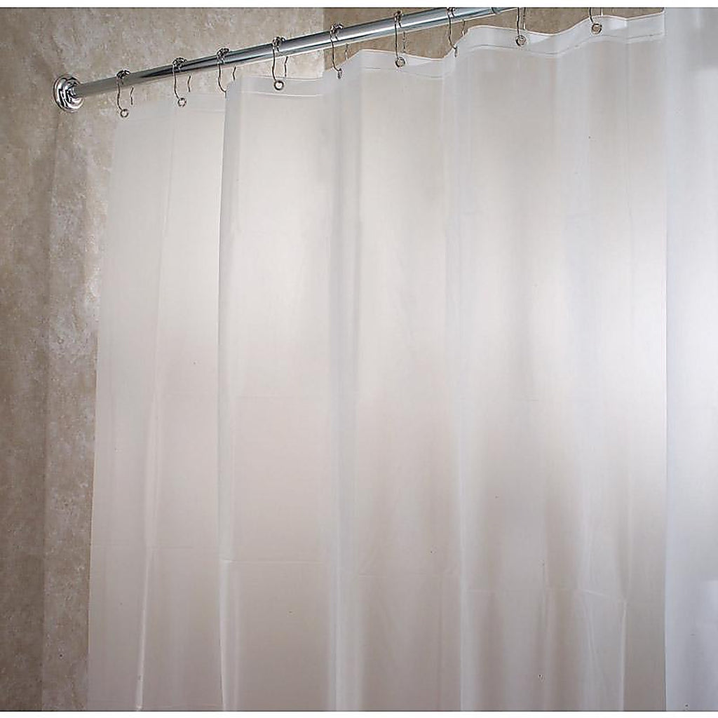 InterDesign 14752 72 in. H x 72 in. W Frost Solid Shower Curtain Liner Vinyl